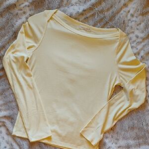 H&M Soft Yellow Long Sleeve Top